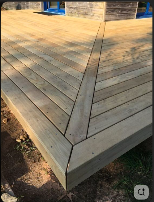 Timber deck close-up