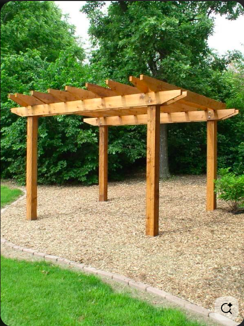 Pergola in garden