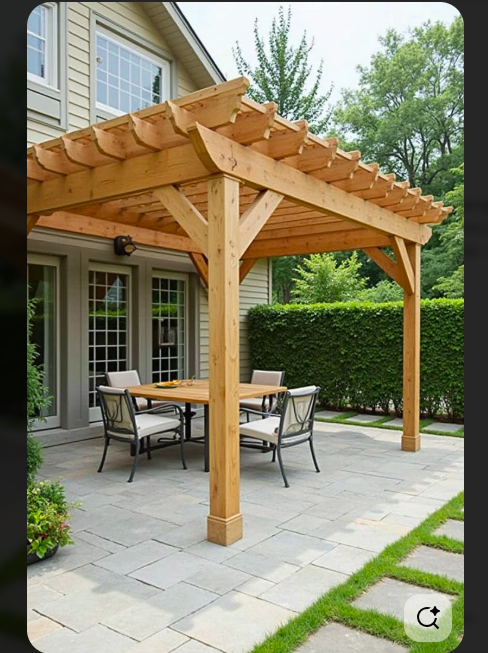 Timber pergola